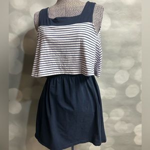 Navy with Striped Top Dress. Super cute dress with‎ darling top